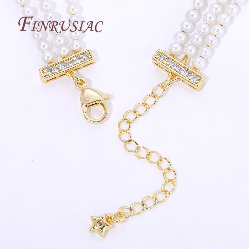 18K 금도금 3줄 진주 목걸이 연결고리, 로브스터 클 - Pearl Trim Chain 리뷰 및 가격