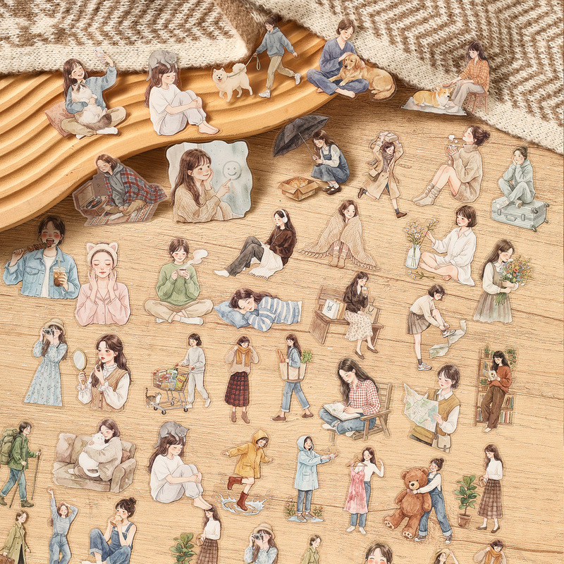 1팩/20개입 따뜻한 분위기의 수채화 손그림 데일리 소 - Embellishments For Scrapbooking 리뷰 및 가격