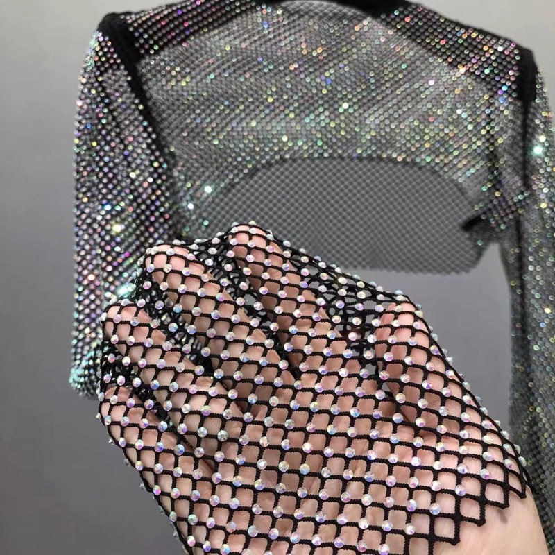 재봉 모조 다이아몬드 메쉬 리본 트림, AB 크리스탈  - Crystal Mesh Fabric 리뷰 및 가격
