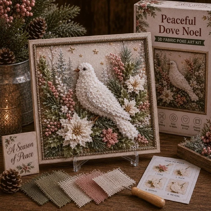 빈티지 크리스마스 패브릭 펀치 아트 DIY 키트, 미리 - Embroidery Craft 리뷰 및 가격