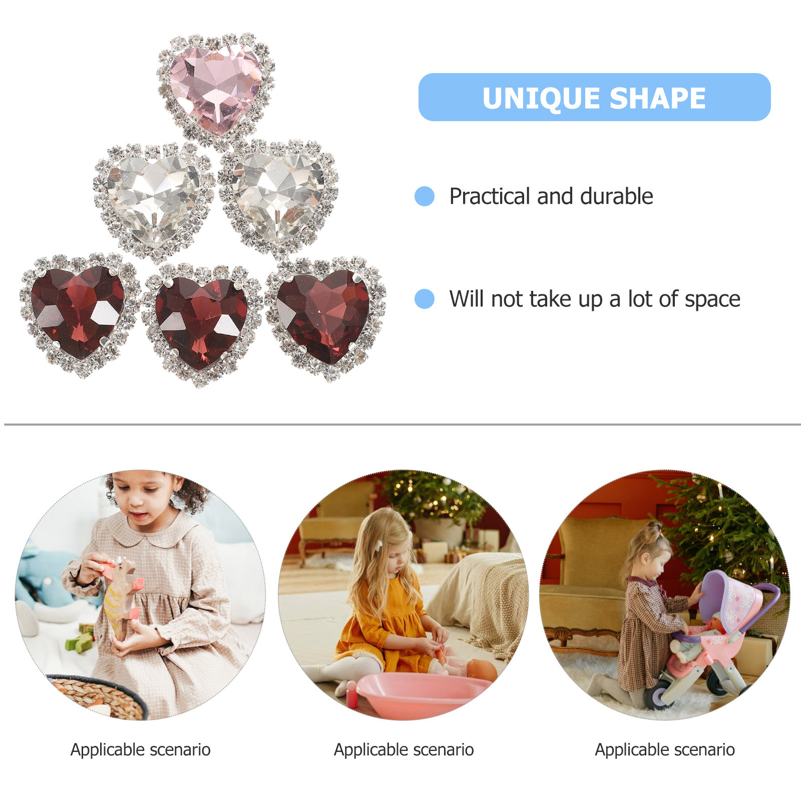 30개입 하트 모양의 라인스톤, DIY 공예용, 의류  - Embellishment Glue Craft 리뷰 및 가격